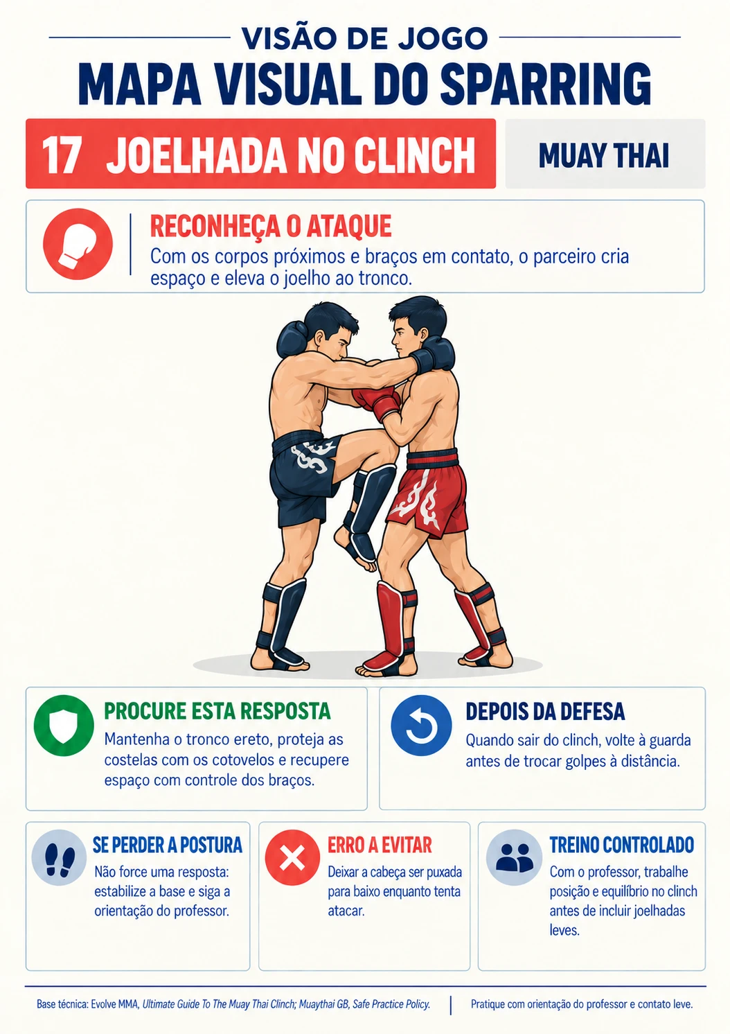 Mapa 17 — Joelhada no clinch: ataque e possíveis respostas